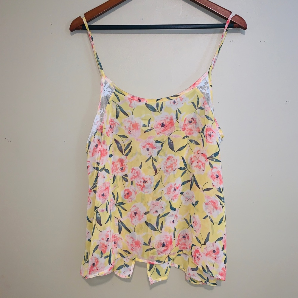 Yellow floral top